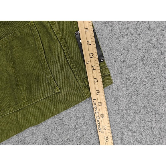 Delias Pants Teens Medium Green Carpenter Cotton Twill Straight Leg Casual - Picture 6 of 10